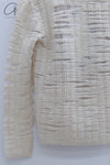 SWAYING 24 Autumn and Winter Wool Hollow V-neck Pullover SW-SW24AW1T56-BAI White